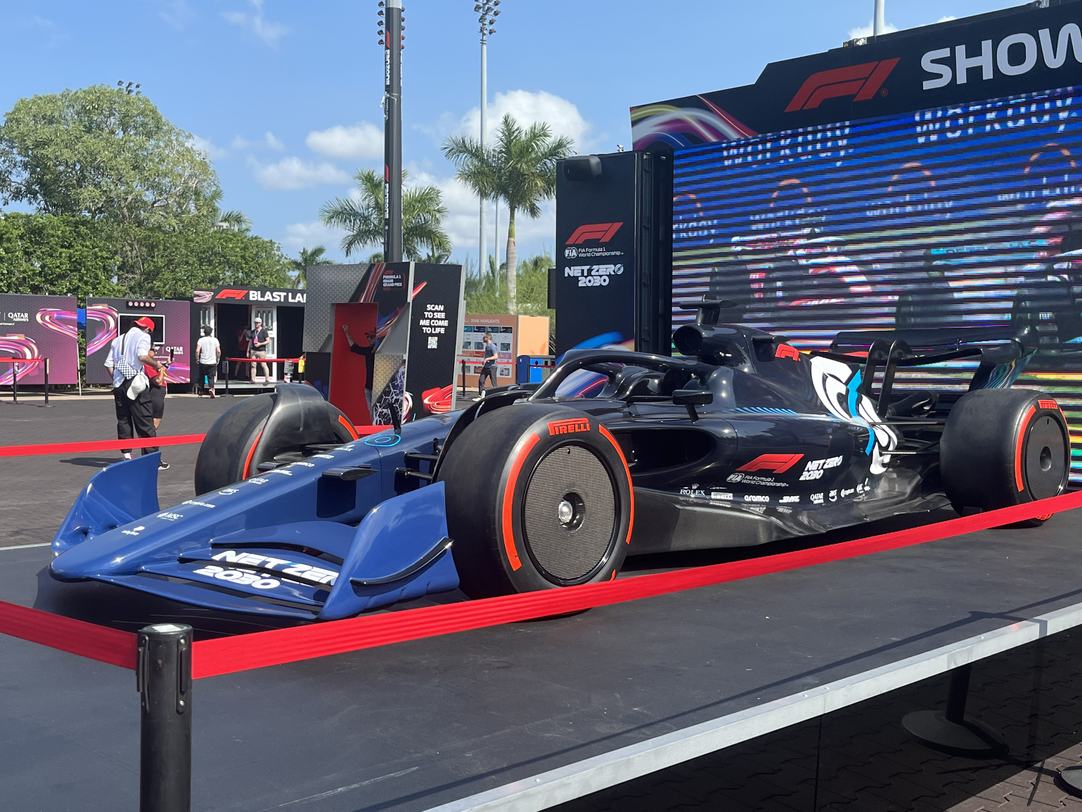 Formula One Race Car Shown at the F1 Grand Prix event in Miami, 2023