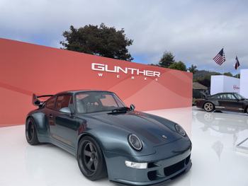 Gunther Werks Porsche 993 Blue on Stage