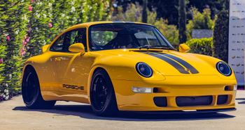 Gunther Werks Porsche 993 Yellow Front Side View