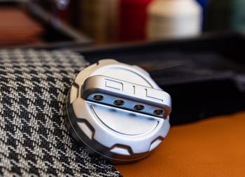 Billet Oil Cap with Interior Leather