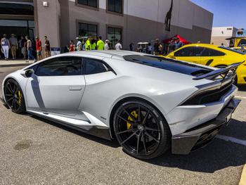 Lamborghini Huracan White Driver Side View