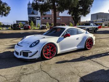 Porsche 911 GT3 White with Red Wheels